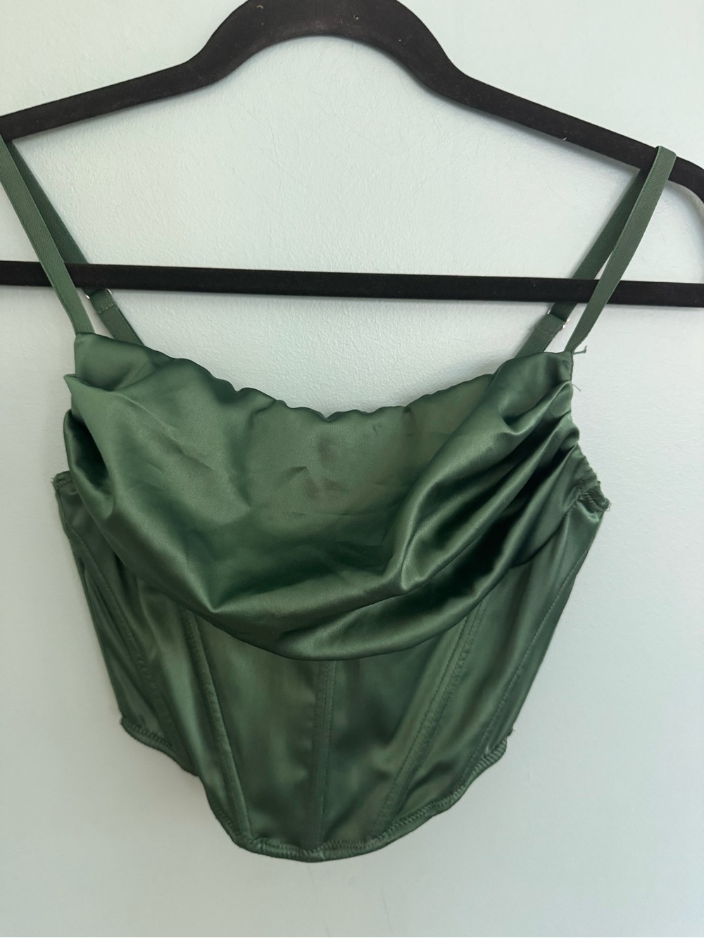 Urban Outfitters Satin Cowl Neck Corset Top